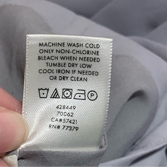 Ann Taylor Light Gray Chiffon Pleated A-Line Skirt Delicate Tie Waist Size 2 - Picture 5 of 9